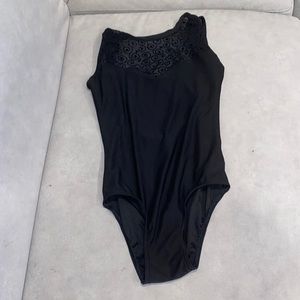 black dance leotard